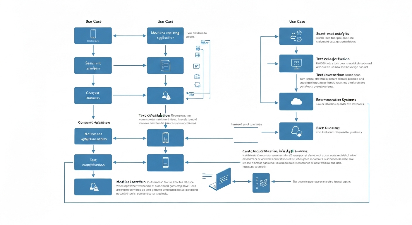 Diagramma illustrante differente methodos pro implementar NLP in applicationes mobile