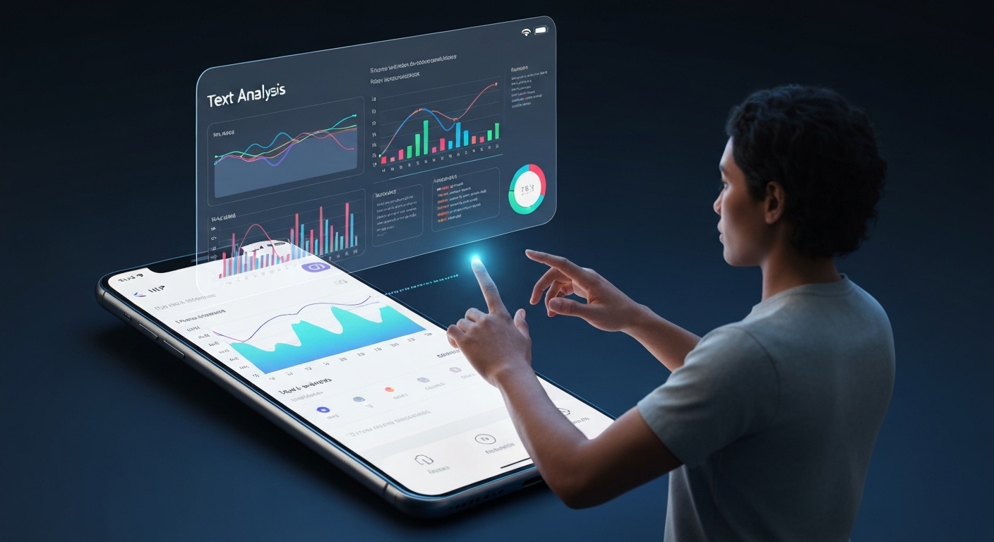 Visualisation del futuro de NLP in applicationes mobile con elementos futurista