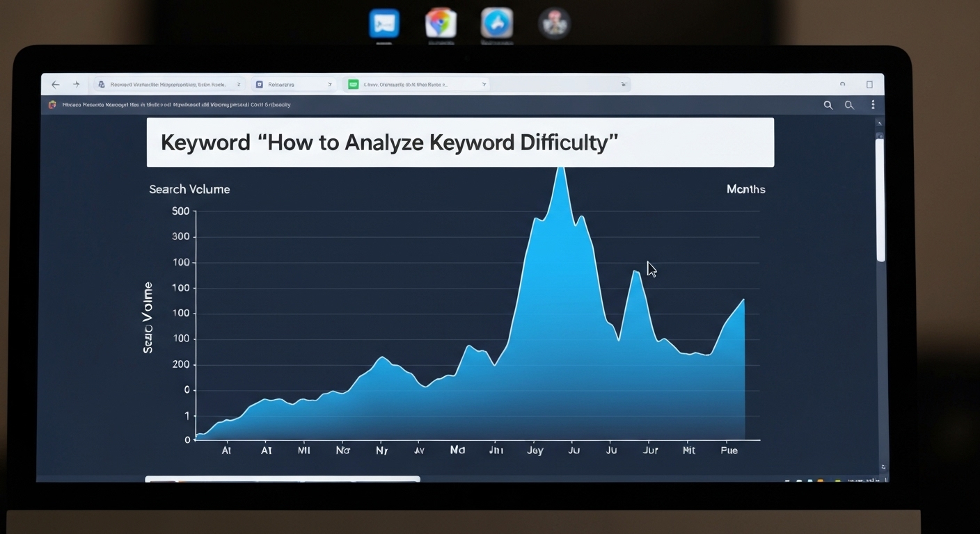 Graph showing seasonal trends in search volume for a specific keyword.
