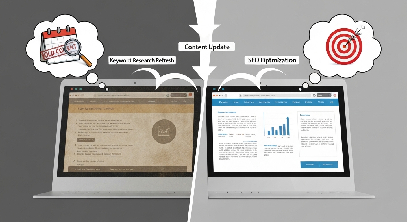 Concept of optimizing content for different types of search intent.