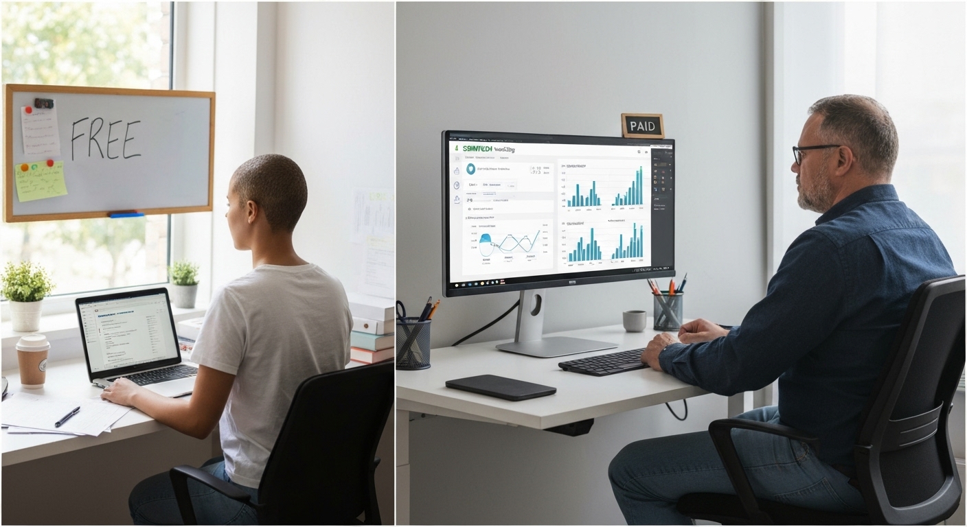 Vergelyking tussen gratis en betaalde SEO-gereedskap
