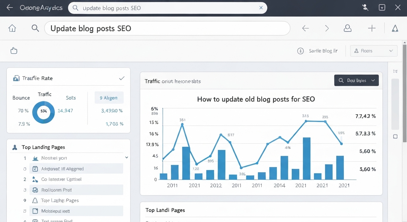Screenshot of a Google Analytics dashboard showing website traffic data