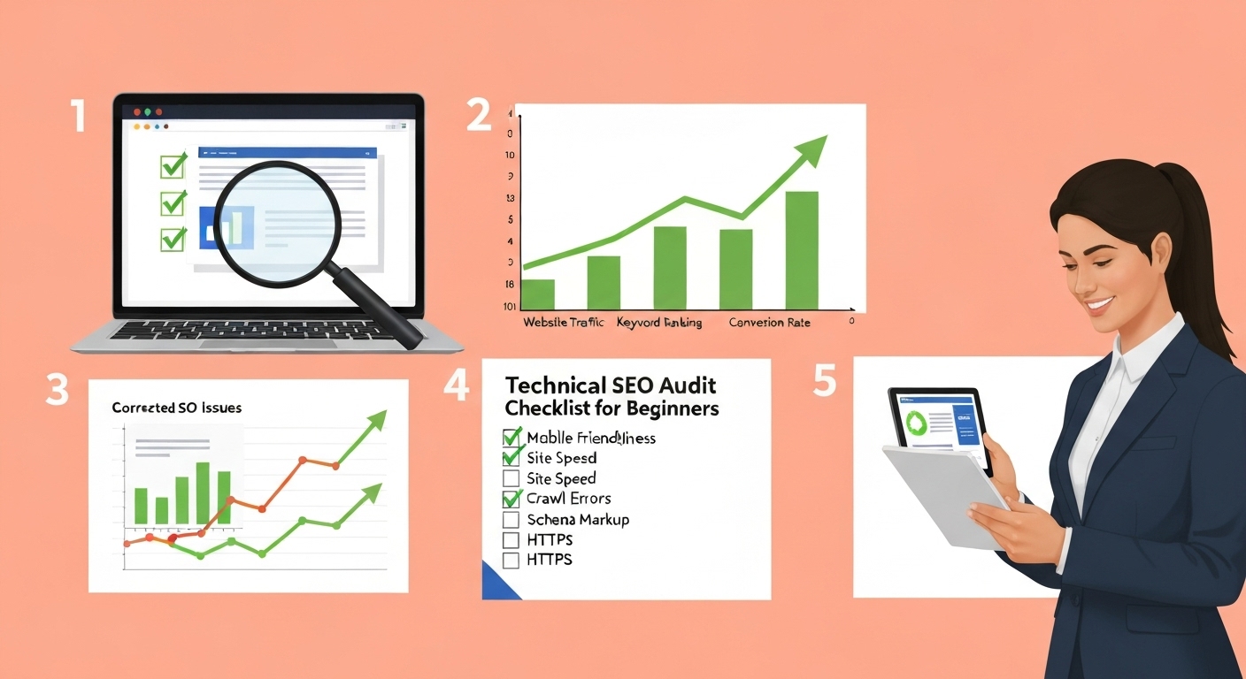 Grafik, die die positiven Auswirkungen eines SEO Audits auf die Website-Performance zeigt