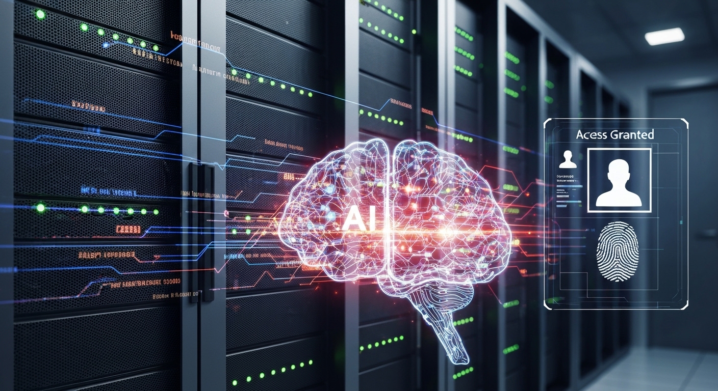 Visual depicting AI analyzing user behavior for enhanced authentication security.