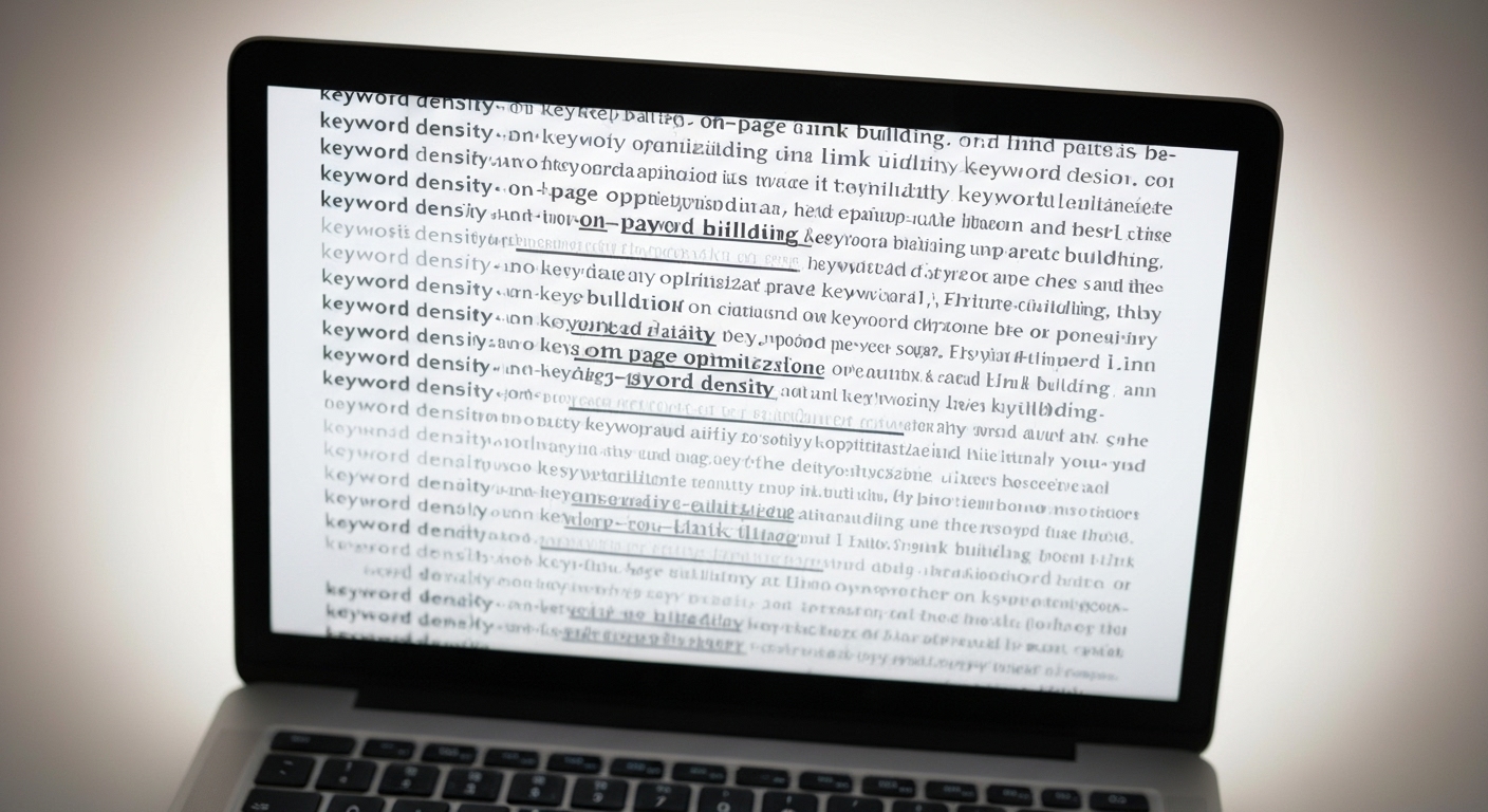 Example of text demonstrating keyword stuffing, with a keyword repeated unnaturally
