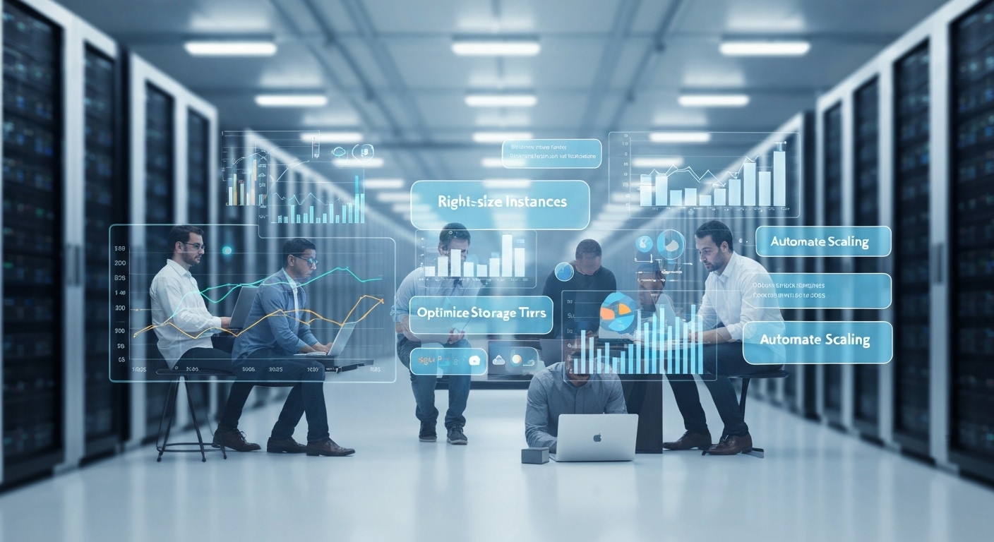 AI tools analyzing cloud spending and identifying cost savings opportunities.