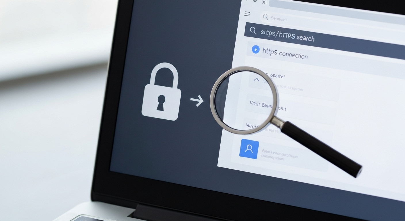 Illustration de un connexion securisate HTTPS.