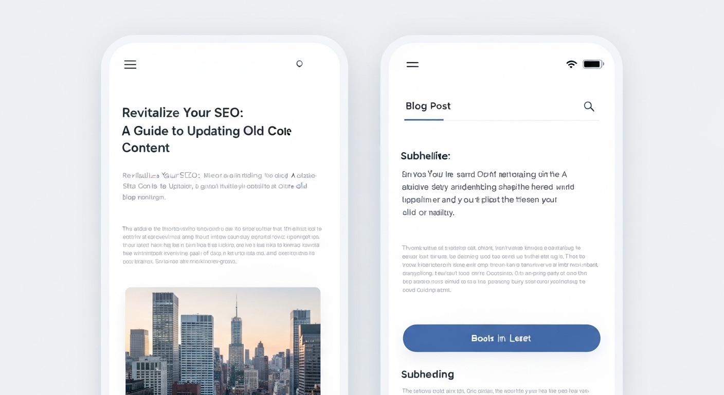Illustration of a website optimized for mobile viewing
