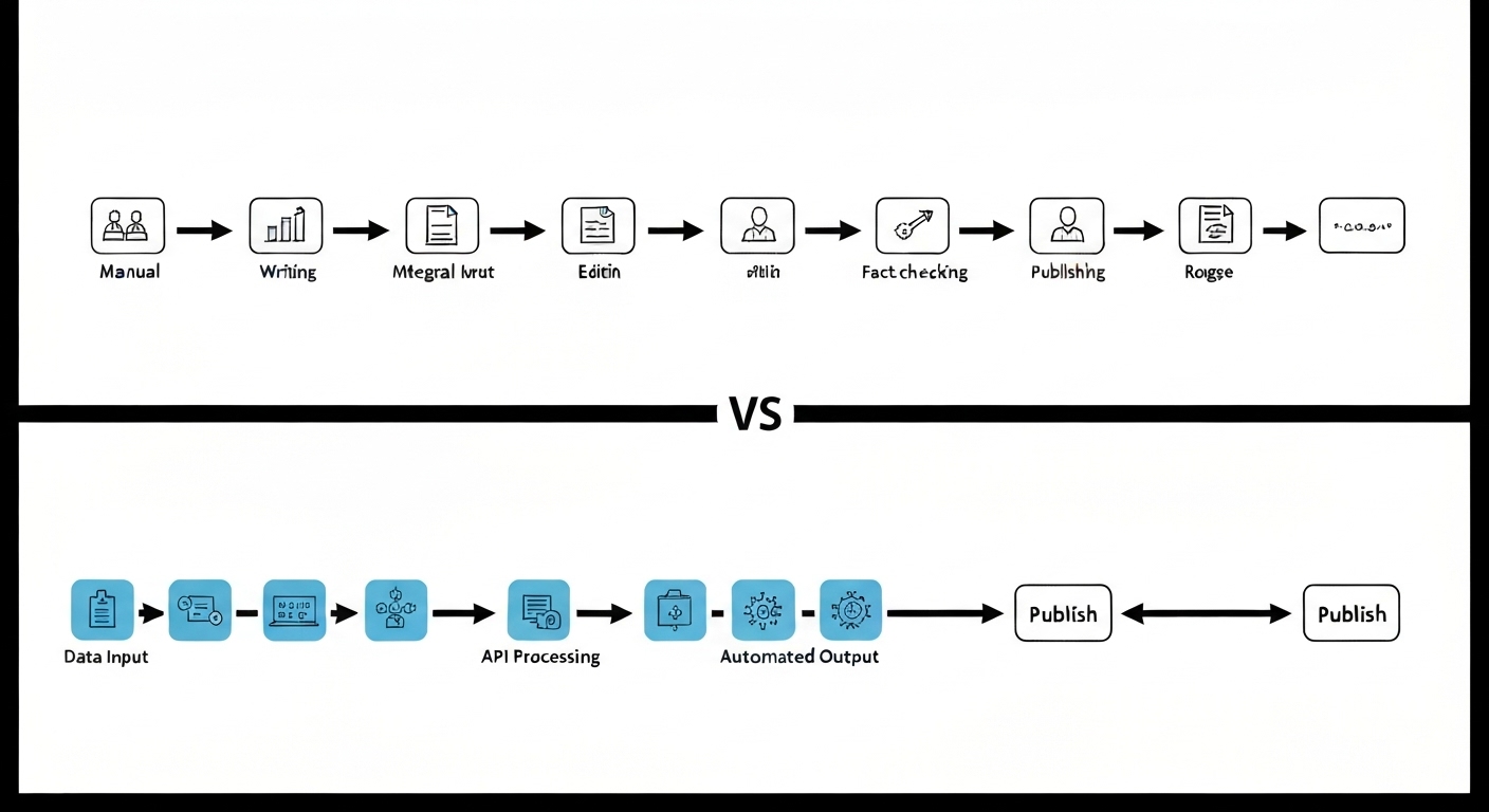 A visual representation of the development timeline, showing reduced time with API integration.