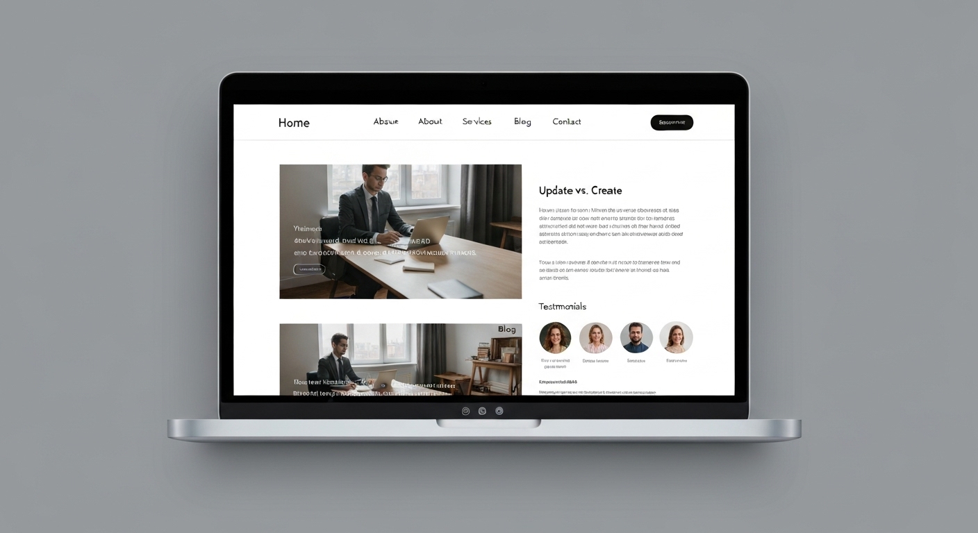 Image showing a website design with a focus on user experience, including clear navigation, readable text, and engaging visuals.
