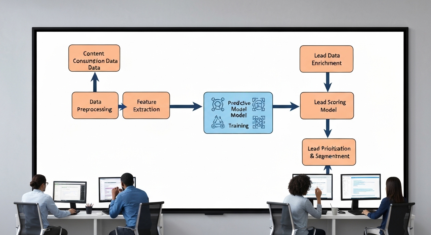 Visualisering af dataanalyse processen for lead scoring