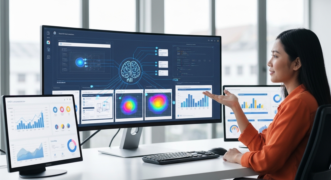 AI algorithm analyzing user data patterns