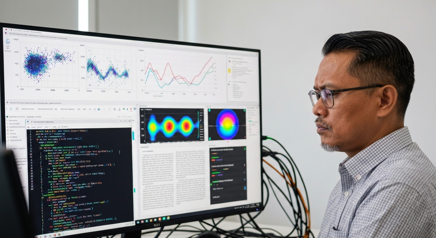 Machine learning algorithm analyzing data on a screen