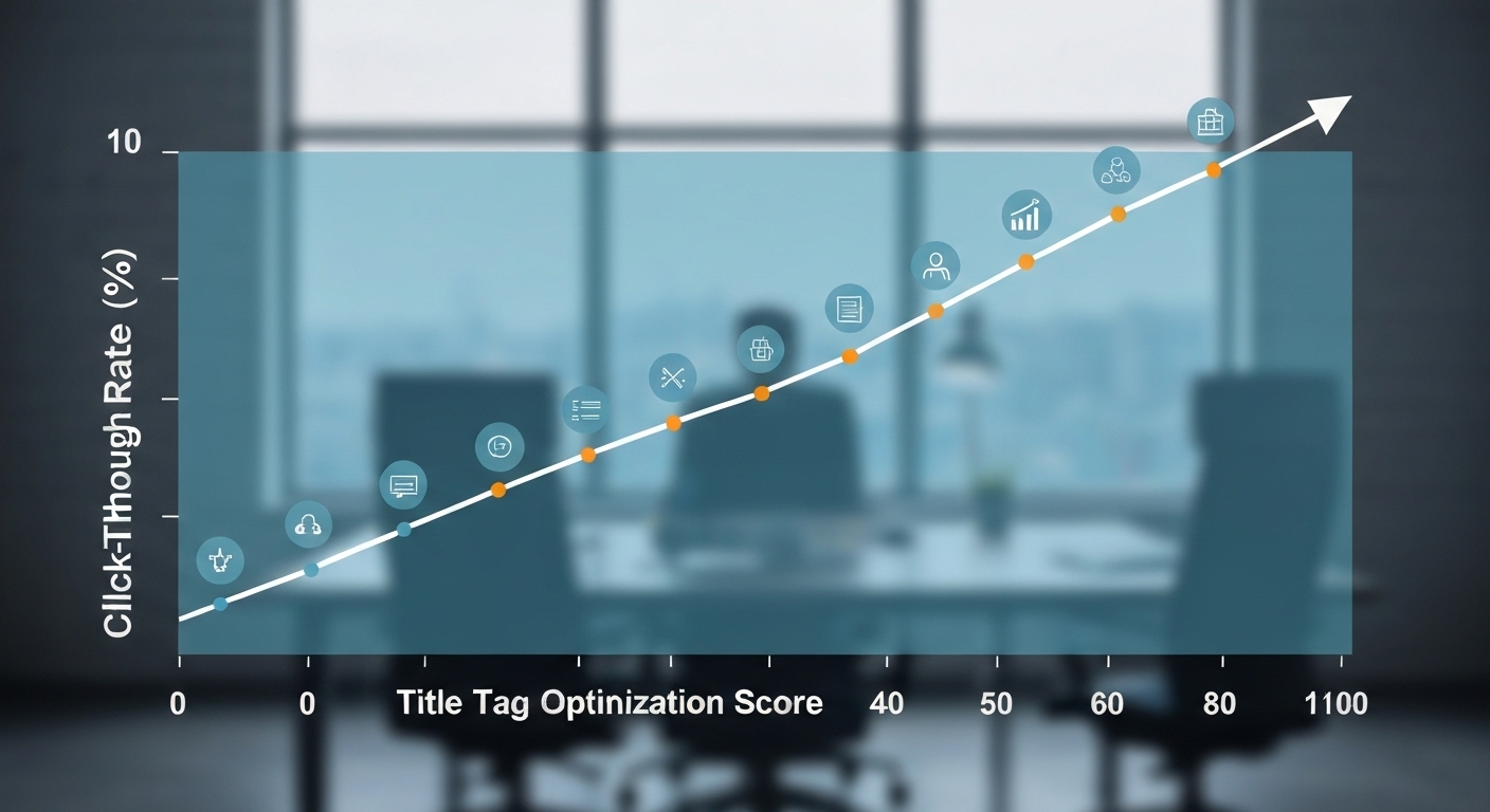 Graph showing the correlation between title tag optimization and click-through rate