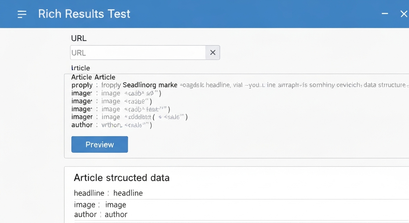 Screenshot of Google Rich Results Test tool