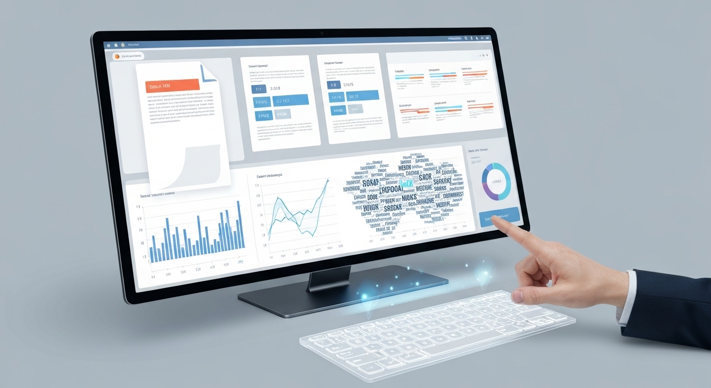 A futuristic interface showing advanced sentiment analysis capabilities.