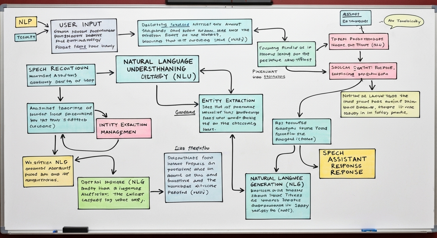 Diagramma explicante le passos in le processamento de linguage natural