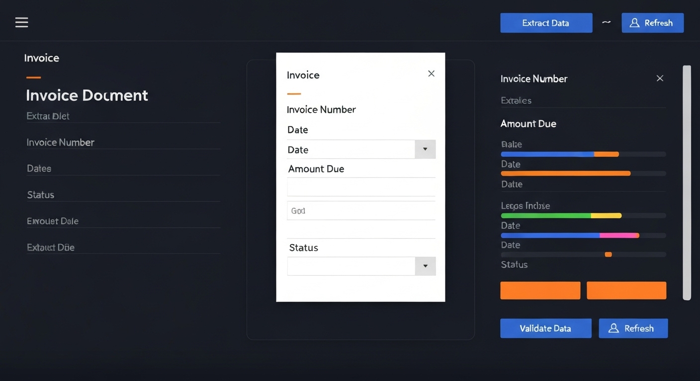 Screenshot of a software interface automating invoice processing.