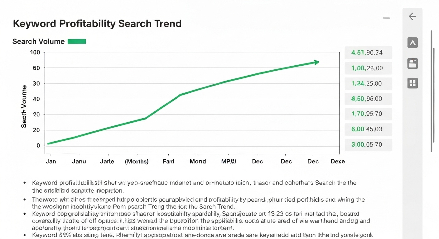Graph showing a rising trend in search volume for a specific keyword over time